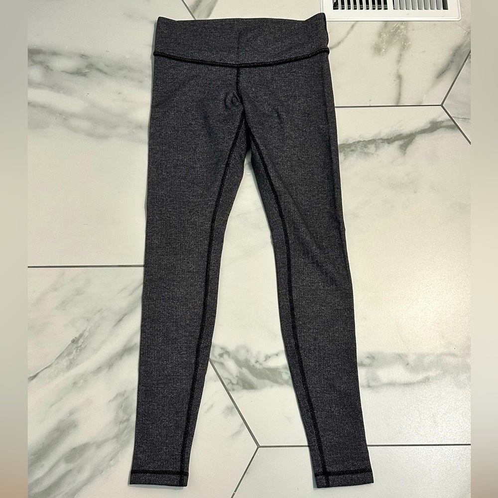 Dark Grey Herringbone Lululemon Leggings
